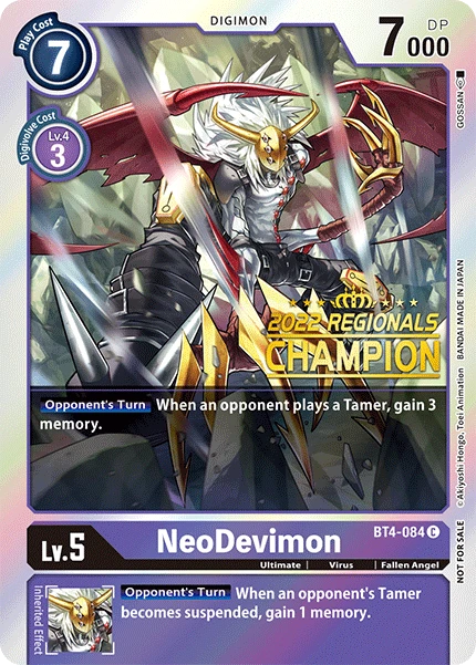 Digimon Card Game Sammelkarte BT4-084 NeoDevimon alternatives Artwork 3