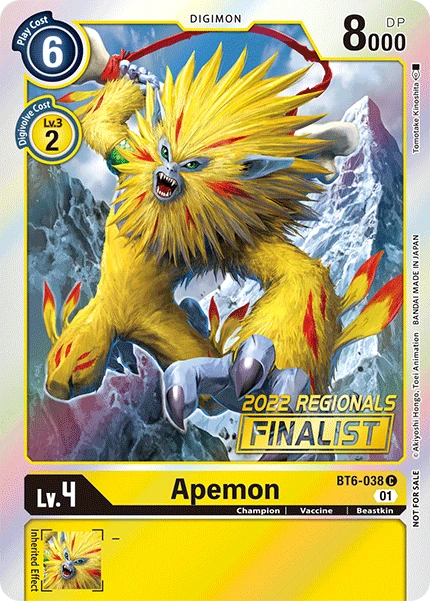 Digimon Card Game Sammelkarte BT6-038 Apemon alternatives Artwork 2