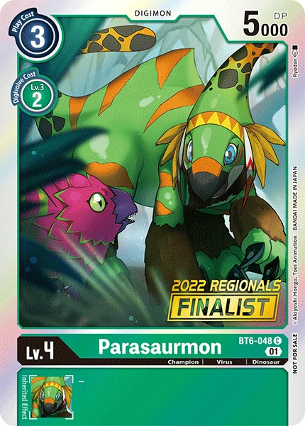 Digimon Card Game Sammelkarte BT6-048 Parasaurmon alternatives Artwork 2