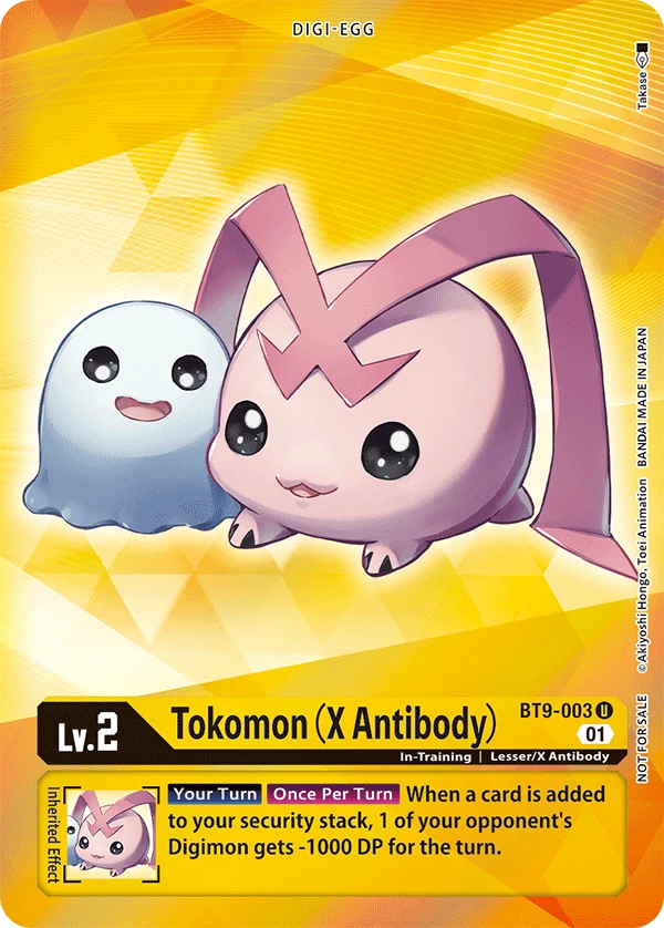 Digimon Card Game Sammelkarte BT9-003 Tokomon (X Antibody) alternatives Artwork 1