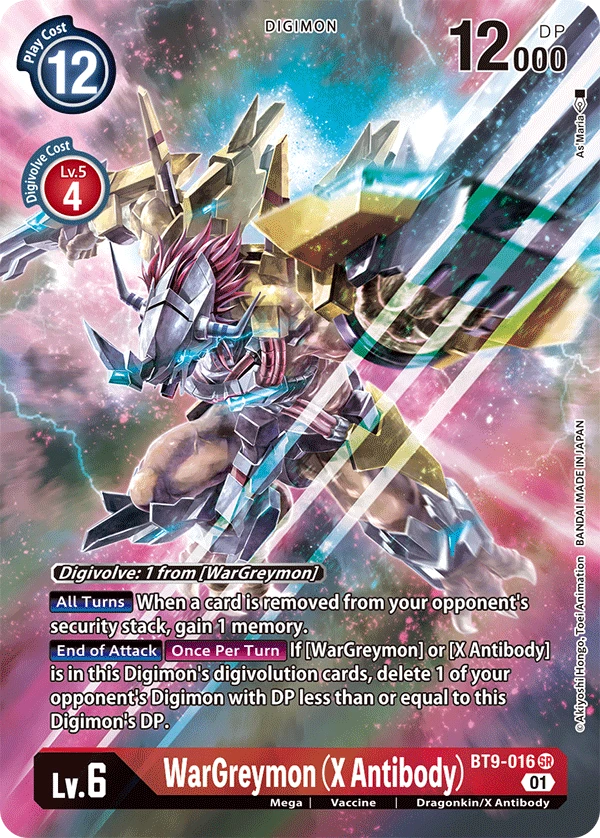 Digimon Card Game Sammelkarte BT9-016 WarGreymon (X Antibody) alternatives Artwork 1