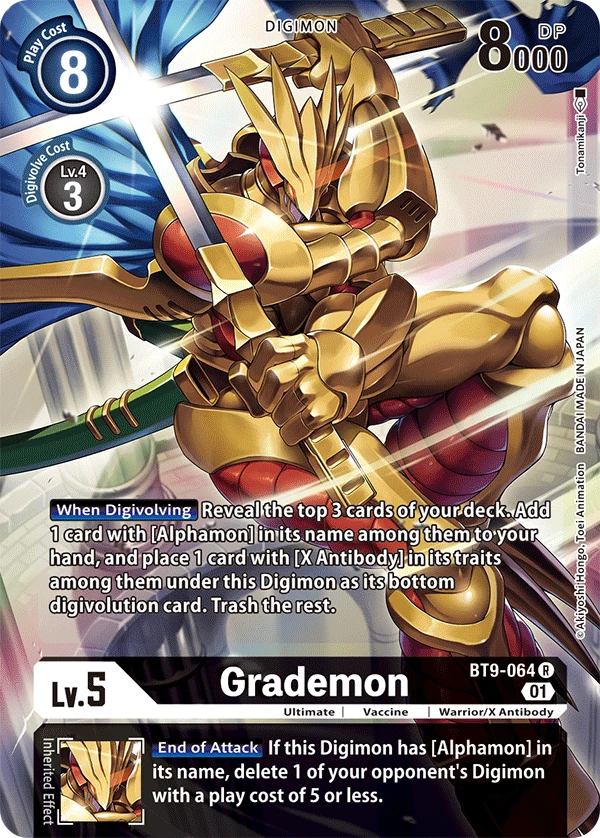 Digimon Card Game Sammelkarte BT9-064 Grademon alternatives Artwork 1