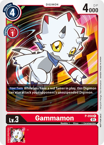 Digimon Card Game Sammelkarte P-058 Gammamon