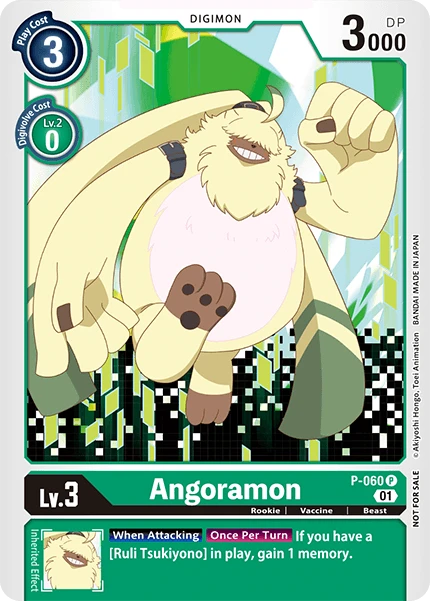 Digimon Card Game Sammelkarte P-060 Angoramon