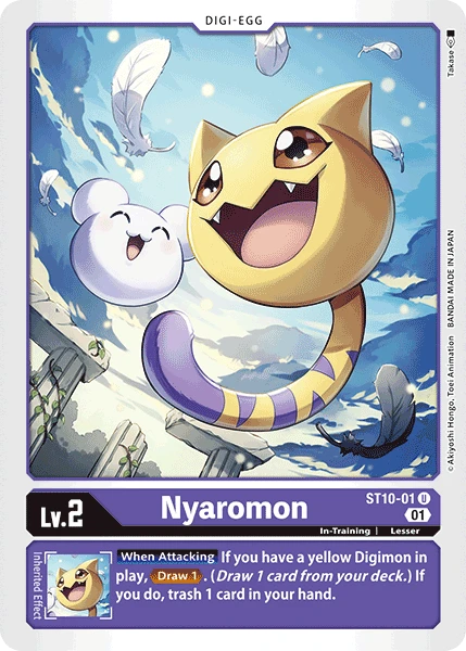 Digimon Card Game Sammelkarte ST10-01 Nyaromon