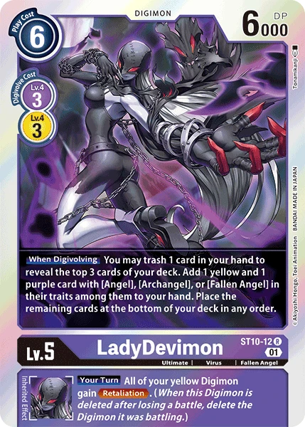 Digimon Card Game Sammelkarte ST10-12 LadyDevimon