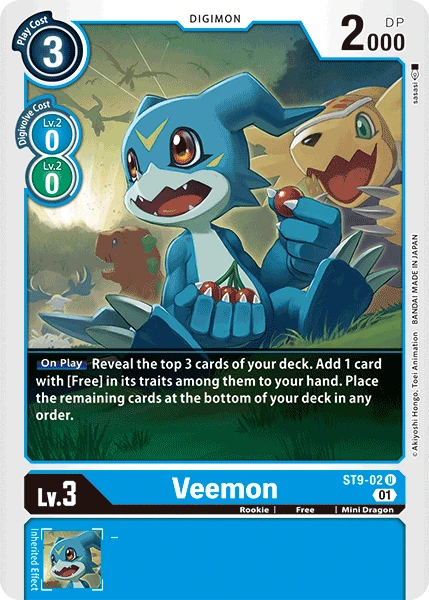 Digimon Card Game Sammelkarte ST9-02 Veemon