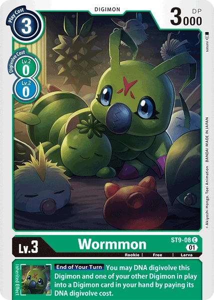 Digimon Card Game Sammelkarte ST9-08 Wormmon