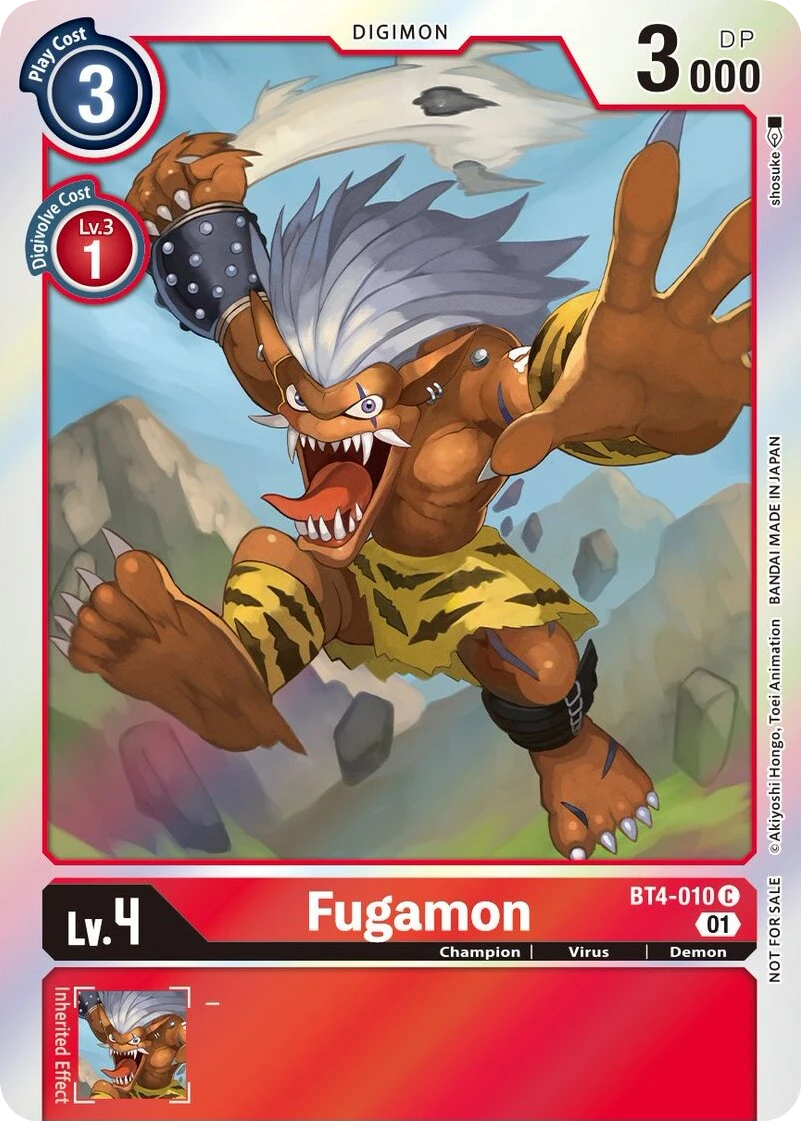 Digimon Card Game Sammelkarte BT4-010 Fugamon alternatives Artwork 1