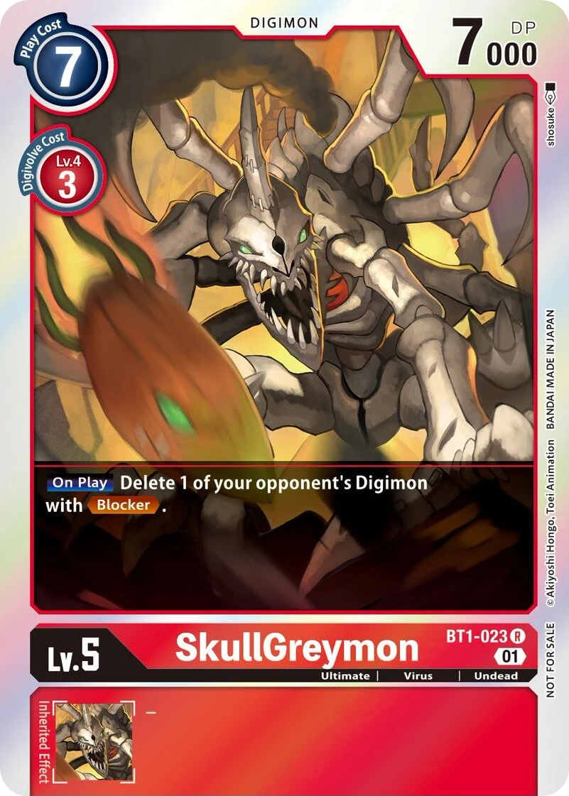Digimon Card Game Sammelkarte BT1-023 SkullGreymon alternatives Artwork 1