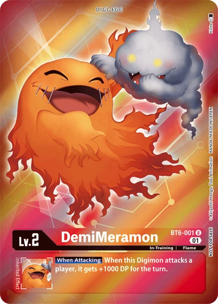 Digimon Card Game Sammelkarte BT6-001 DemiMeramon alternatives Artwork 1
