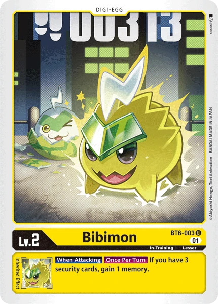 Digimon Card Game Sammelkarte BT6-003 Bibimon