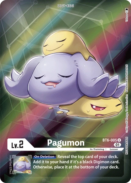 Digimon Card Game Sammelkarte BT6-005 Pagumon alternatives Artwork 1