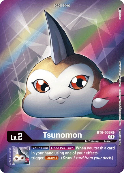 Digimon Card Game Sammelkarte BT6-006 Tsunomon alternatives Artwork 1