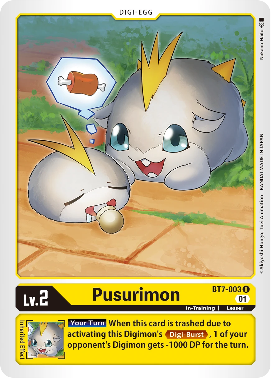 Digimon Card Game Sammelkarte BT7-003 Pusurimon