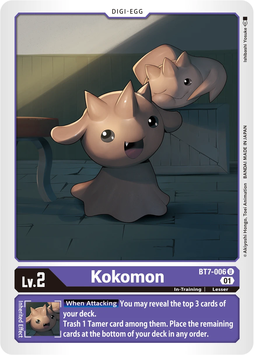 Digimon Card Game Sammelkarte BT7-006 Kokomon