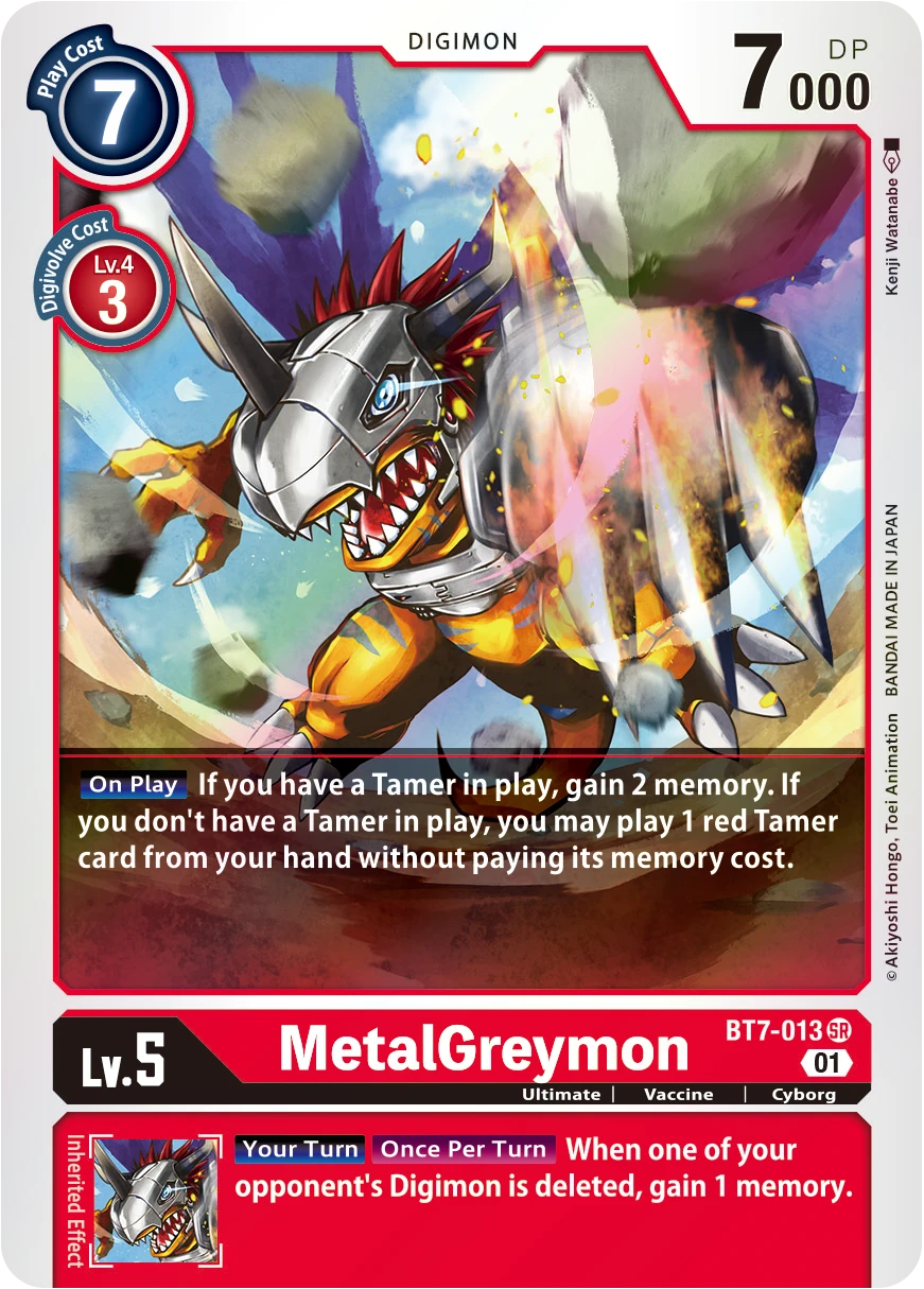 Digimon Card Game Sammelkarte BT7-013 MetalGreymon