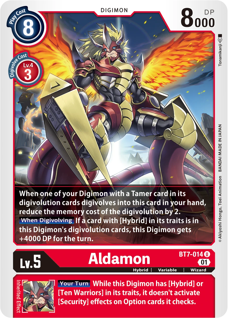 Digimon Card Game Sammelkarte BT7-014 Aldamon