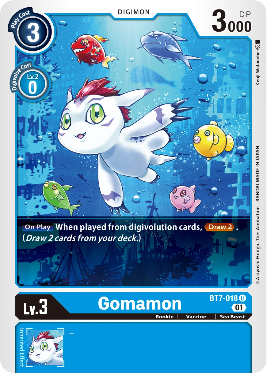 Digimon Card Game Sammelkarte BT7-018 Gomamon