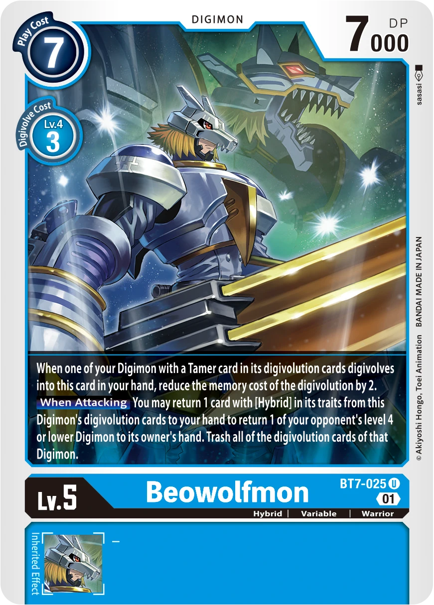 Digimon Card Game Sammelkarte BT7-025 Beowolfmon