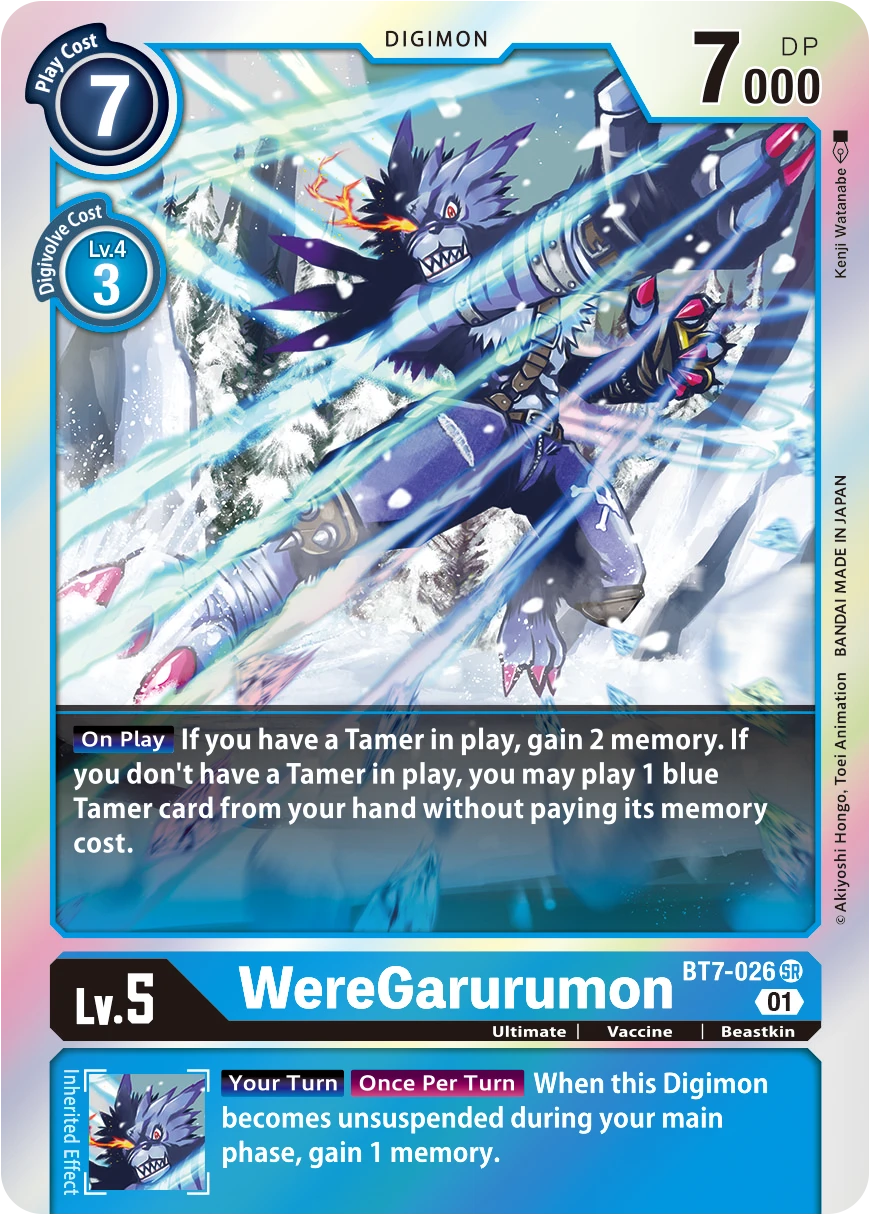 Digimon Card Game Sammelkarte BT7-026 WereGarurumon