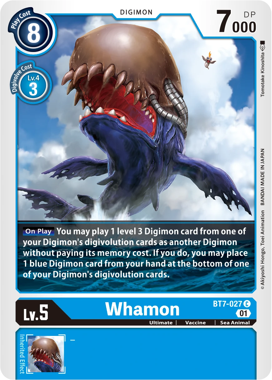 Digimon Card Game Sammelkarte BT7-027 Whamon