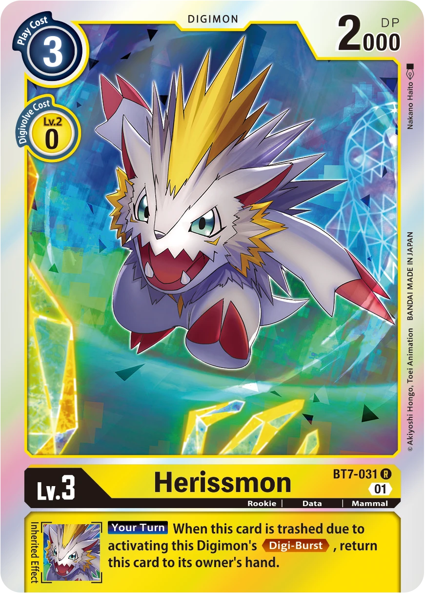 Digimon Card Game Sammelkarte BT7-031 Herissmon