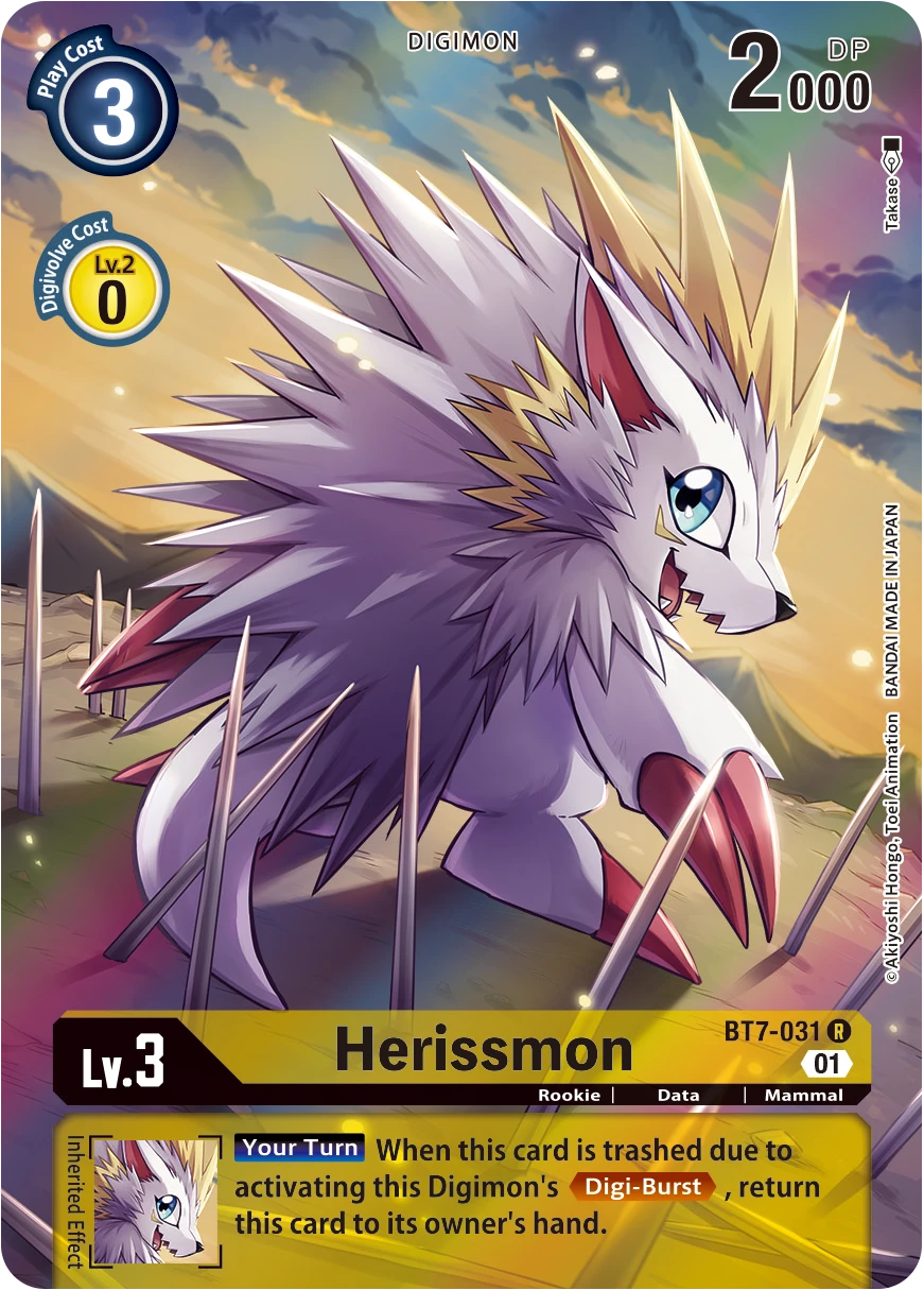 Digimon Card Game Sammelkarte BT7-031 Herissmon alternatives Artwork 1
