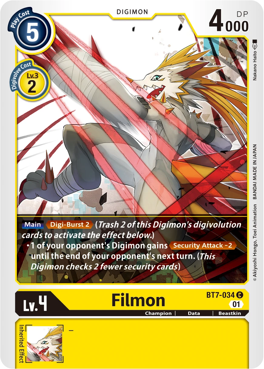 Digimon Card Game Sammelkarte BT7-034 Filmon