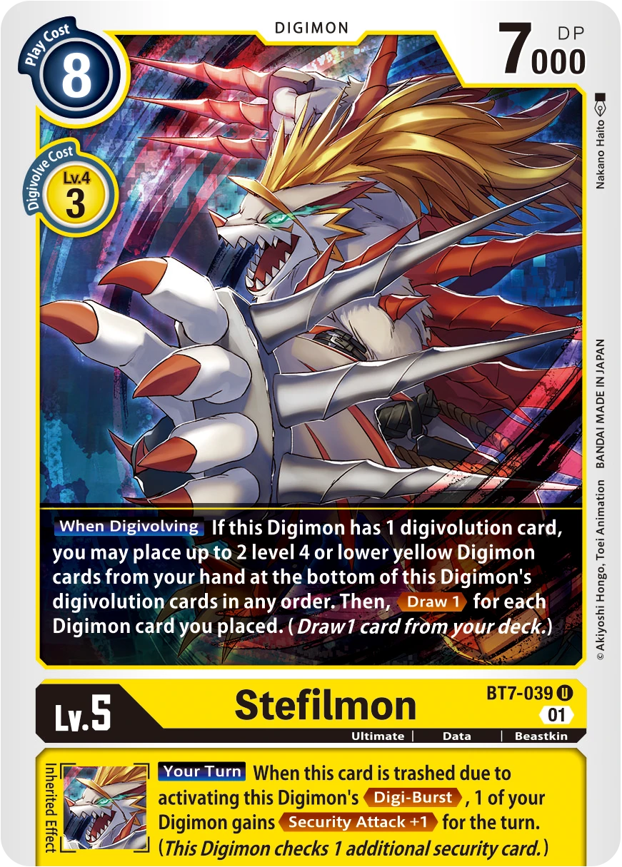 Digimon Card Game Sammelkarte BT7-039 Stefilmon