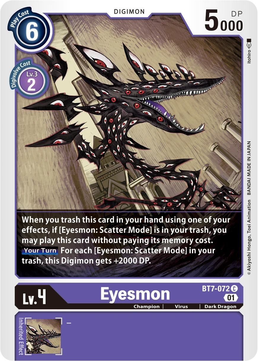 Digimon Card Game Sammelkarte BT7-072 Eyesmon