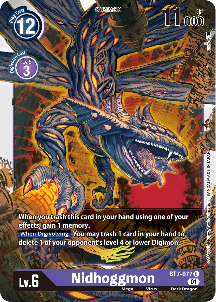 Digimon Card Game Sammelkarte BT7-077 Nidhoggmon