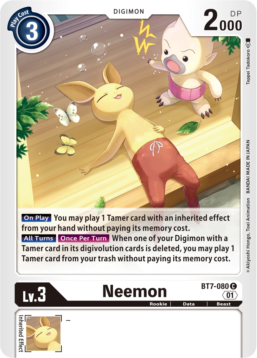Digimon Card Game Sammelkarte BT7-080 Neemon