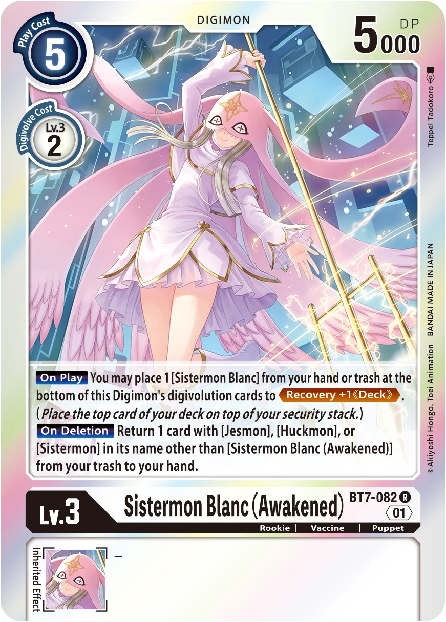 Digimon Card Game Sammelkarte BT7-082 Sistermon Blanc (Awakened)