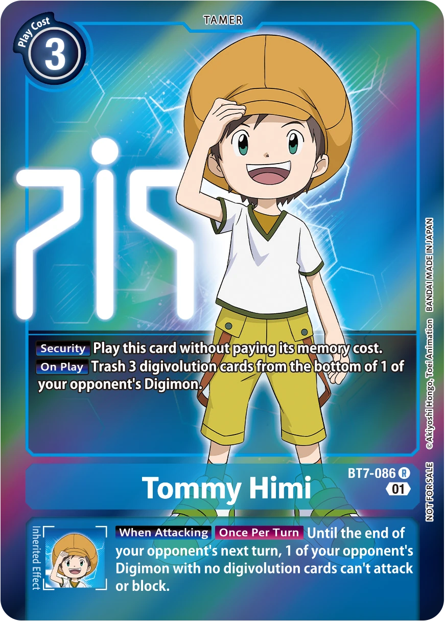 Digimon Card Game Sammelkarte BT7-086 Tommy Himi alternatives Artwork 1