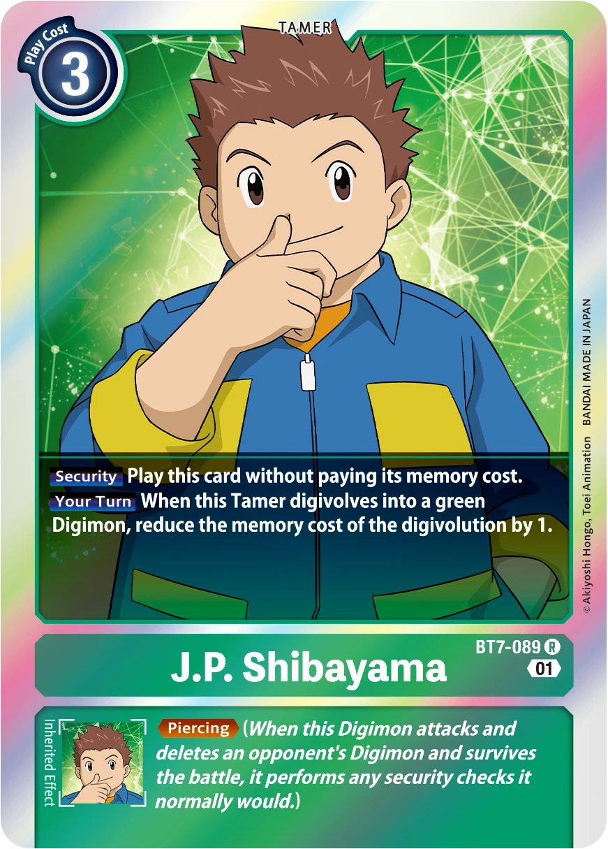 Digimon Card Game Sammelkarte BT7-089 J.P. Shibayama