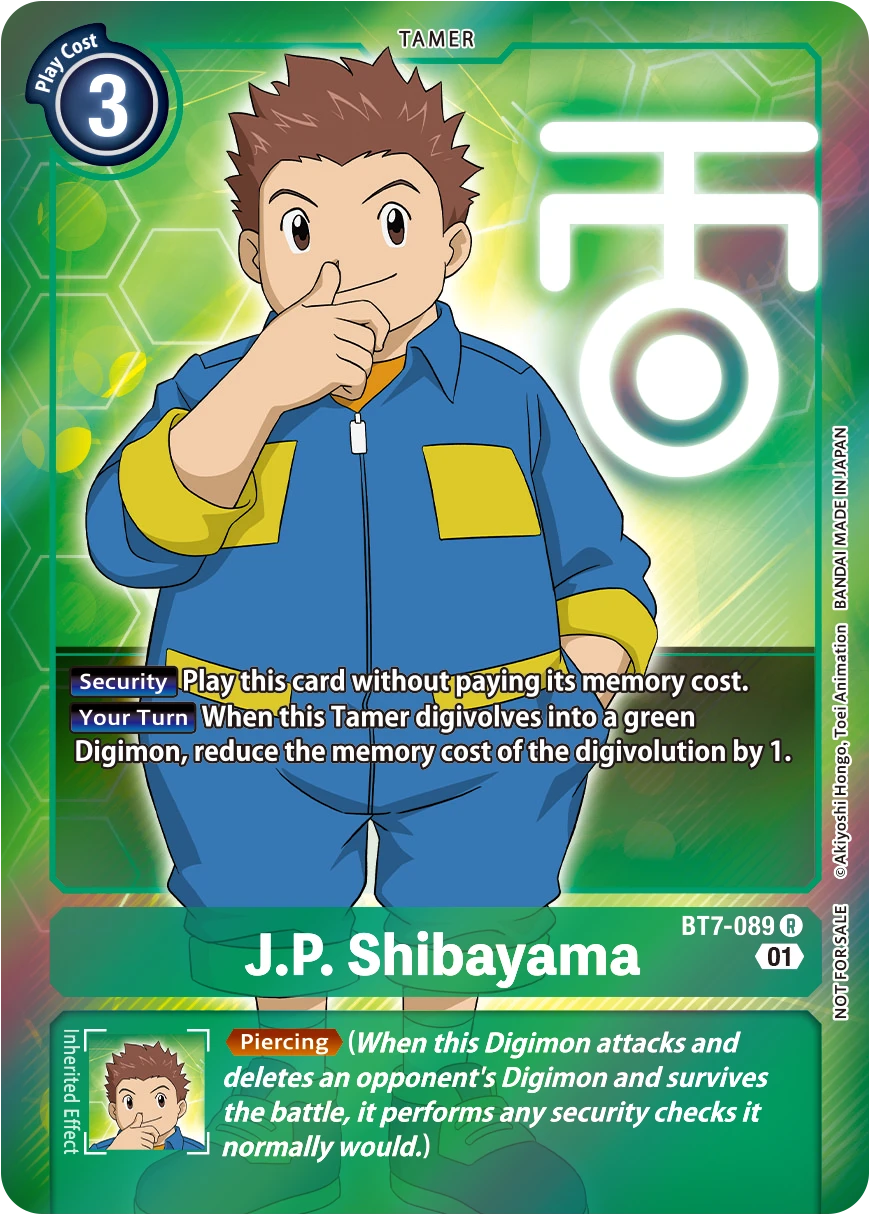 Digimon Card Game Sammelkarte BT7-089 J.P. Shibayama alternatives Artwork 1