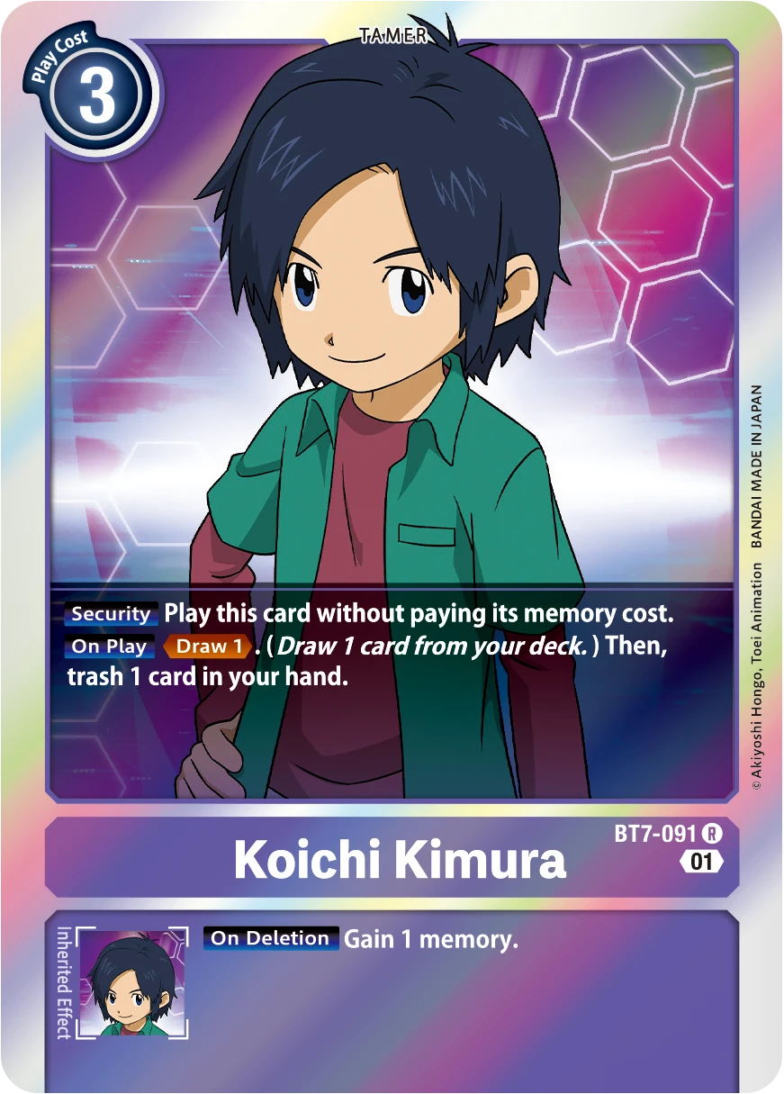 Digimon Card Game Sammelkarte BT7-091 Koichi Kimura