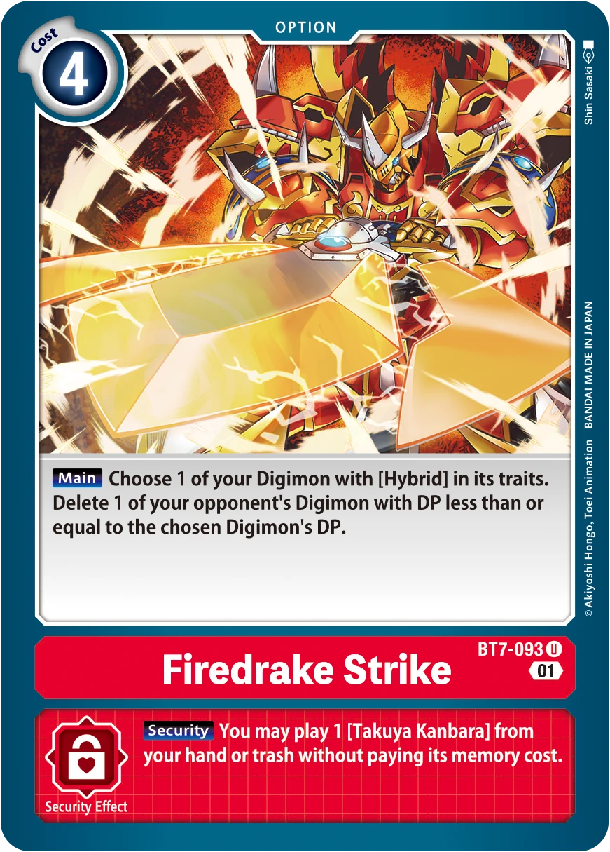 Digimon Card Game Sammelkarte BT7-093 Firedrake Strike
