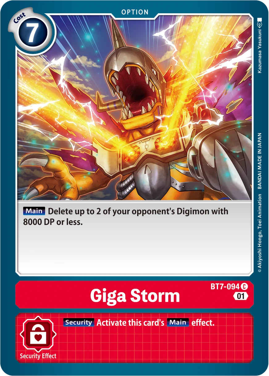 Digimon Card Game Sammelkarte BT7-094 Giga Storm