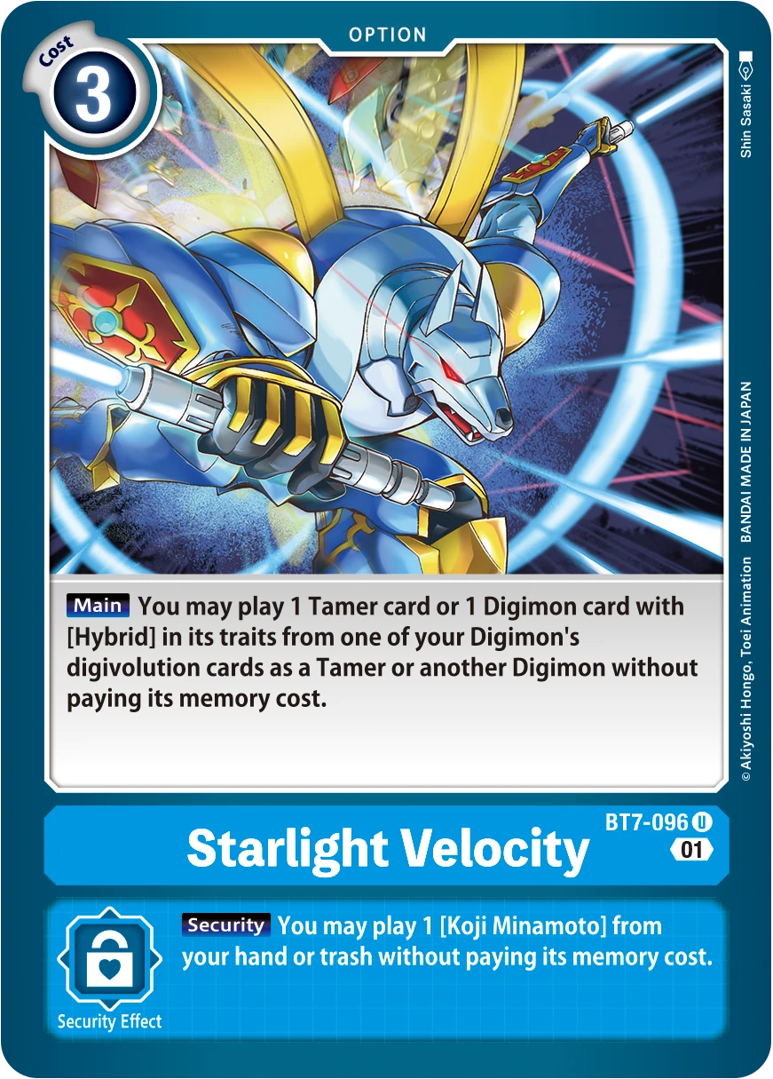 Digimon Card Game Sammelkarte BT7-096 Starlight Velocity