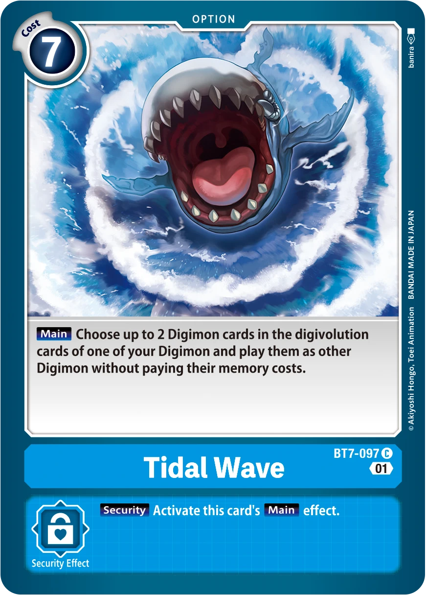 Digimon Card Game Sammelkarte BT7-097 Tidal Wave