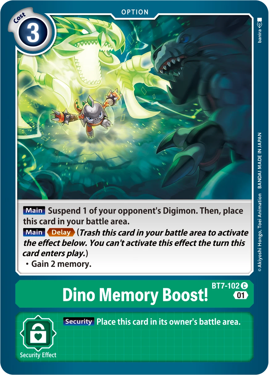 Digimon Card Game Sammelkarte BT7-102 Dino Memory Boost!