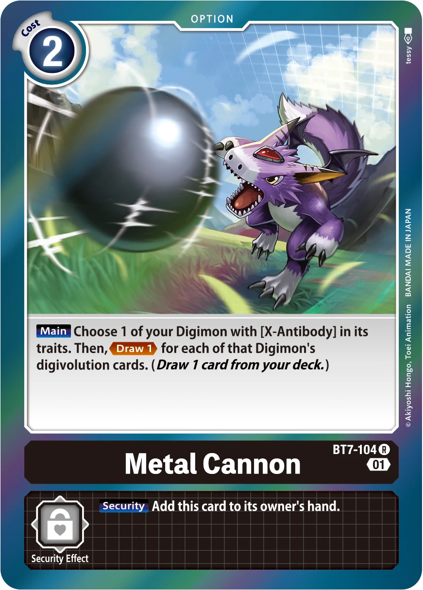 Digimon Card Game Sammelkarte BT7-104 Metal Cannon