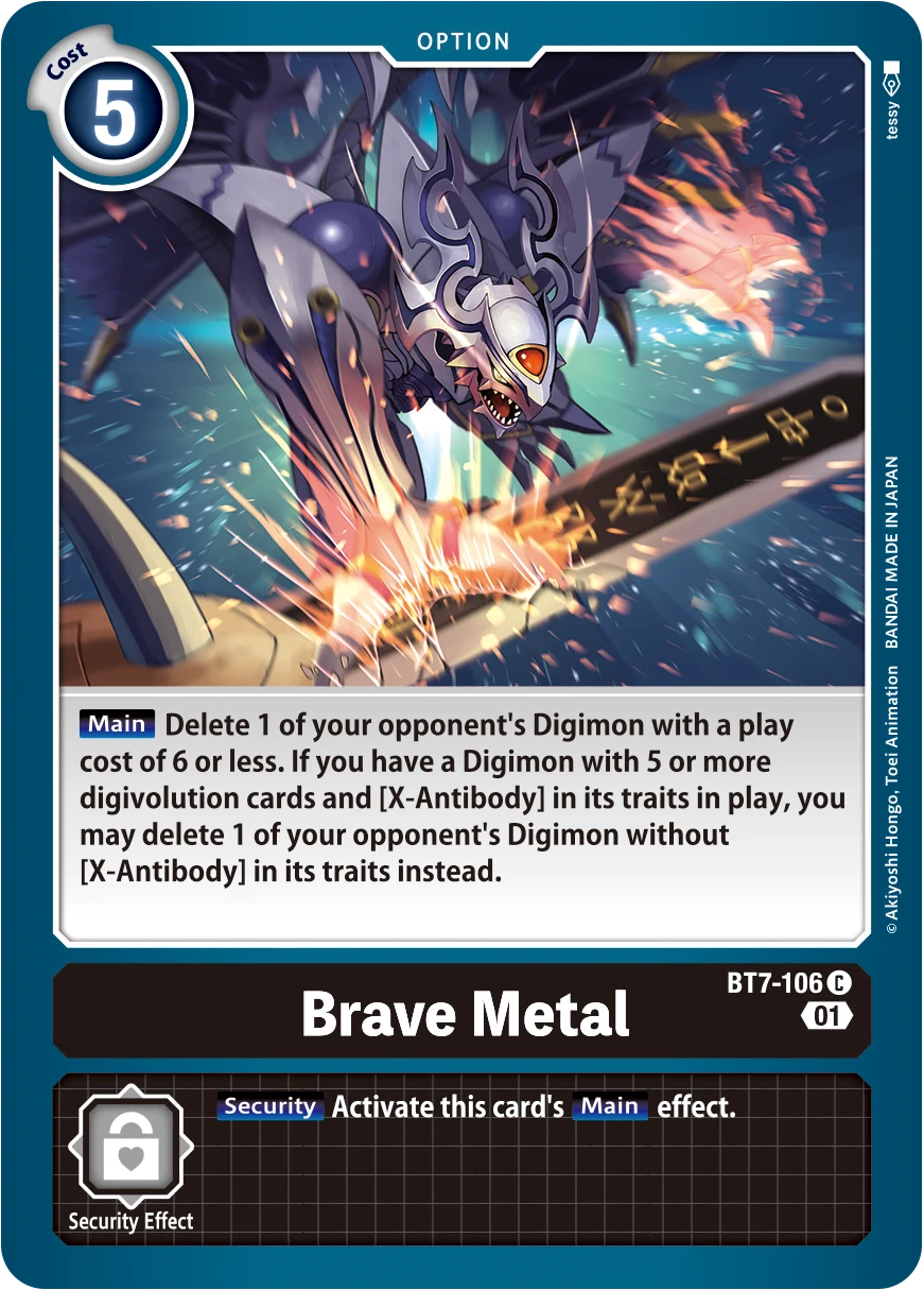 Digimon Card Game Sammelkarte BT7-106 Brave Metal