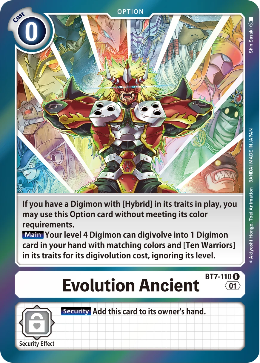 Digimon Card Game Sammelkarte BT7-110 Evolution Ancient