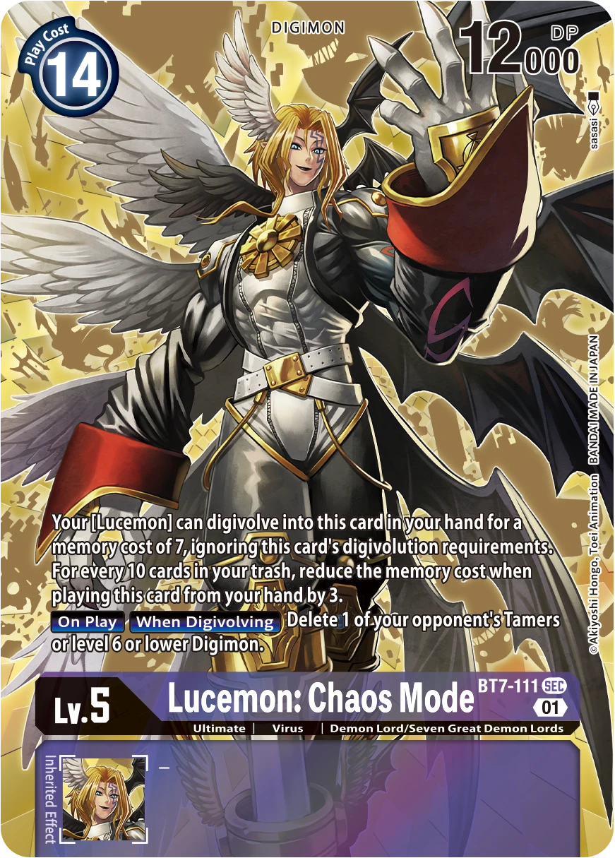 Digimon Card Game Sammelkarte BT7-111 Lucemon: Chaos Mode alternatives Artwork 1