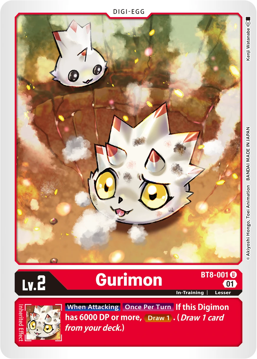 Digimon Card Game Sammelkarte BT8-001 Gurimon