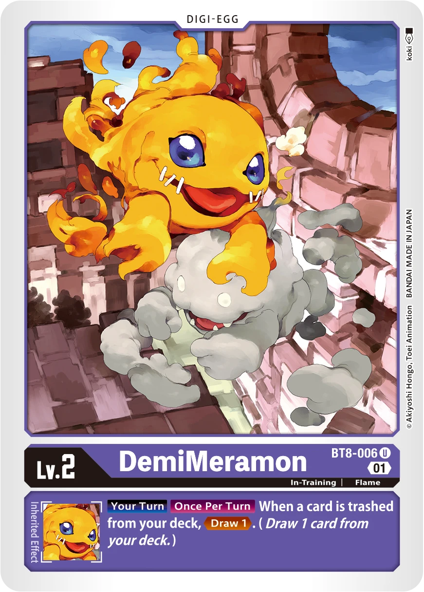 Digimon Card Game Sammelkarte BT8-006 DemiMeramon