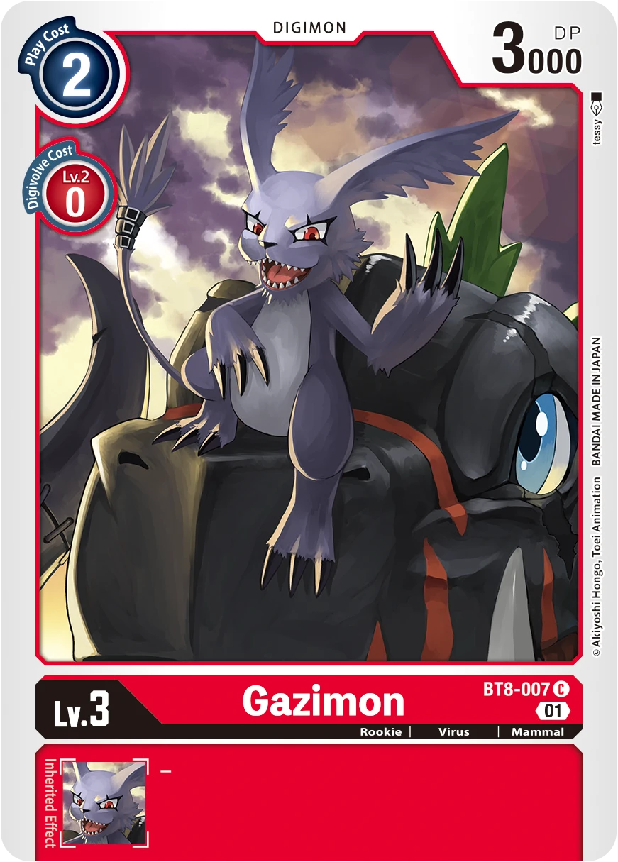 Digimon Card Game Sammelkarte BT8-007 Gazimon